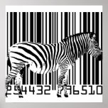 Zebra Barcode Art Poster