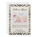 Zebra Birth Announcements invitations