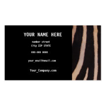 ZEBRA  Business  Card Business Card Template