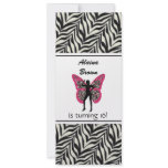 Zebra  Butterfly Girl Birthday Party Invitation