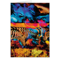 Zebra colours art cards