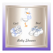 Zebra Cream Baby Shower Party Custom Announcement
