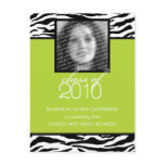 Zebra Fabulous 2010 Graduation Announcement