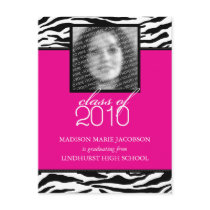 Zebra Fabulous 2010 Graduation Announcement