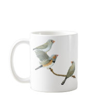 Zebra Finch Trio - Taeniopygia guttata Promo Coffee Mug