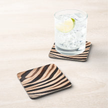 Zebra Fur Cork Coaster