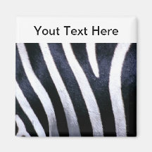 Zebra Fur Fridge Magnet