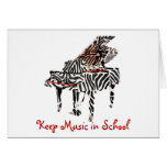 Zebra Grand Piano ~ Card