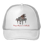 Zebra Grand Piano ~ Hat