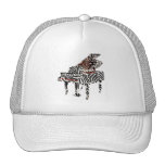 Zebra Grand Piano Mesh Hat