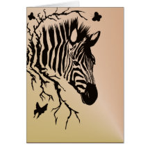 Zebra Head Design Card