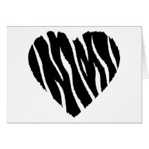 Zebra Heart Card