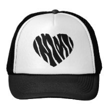 Zebra Heart Mesh Hats