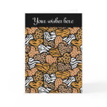 Zebra hearts Design Greeting Card