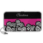 Zebra hearts doodle speakers