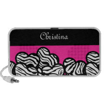 Zebra hearts doodle speakers
