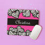 Zebra hearts mousepad