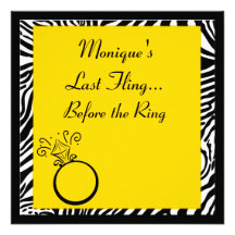 Zebra Heels Bachelorette Invite