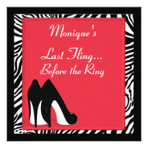 Zebra Heels Bachelorette Invite
