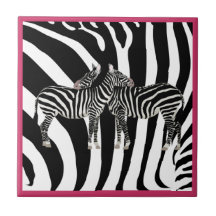 Zebra Hugs Tile