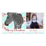 Zebra I Ornament Christmas  Photo Card