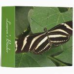 Zebra Longwing Butterfly Custom Binder
