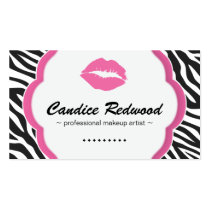 Zebra Makeup Artist Business Card