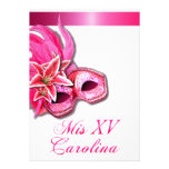 Zebra Masquerade Quinceañera Invitation
