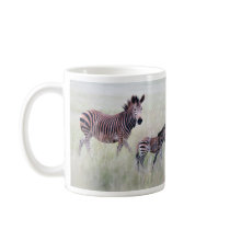 Zebra mom and baby coffee mug
