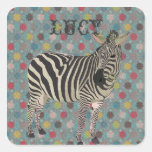 Zebra  Name Sticker