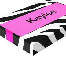 Zebra Name Wrapped Canvas Gallery Wrap Canvas