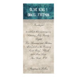 Zebra Ornate Blue & Ivory Wedding Invitation