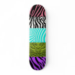 Zebra Pattern Skateboard