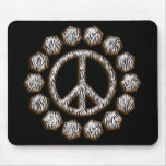 ZEBRA PEACE SIGN mousepads