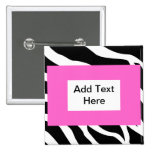Zebra Pink White Template
