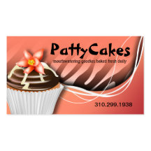 Zebra Pop Cupcakes - ombre peach Business Card