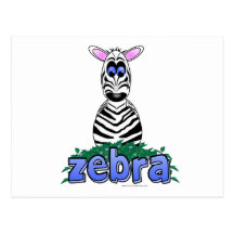 ZEBRA POST CARD
