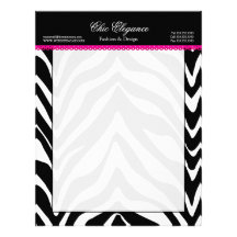 Zebra Print and Lace Letterhead