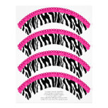 Zebra Print and Pink Lace Cupcake Wrappers Letterhead Design