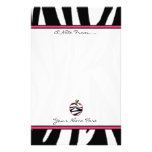Zebra Print Apple Fashion Teacher Stationery