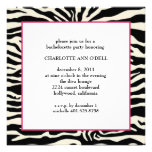 zebra print bachelorette party invitation