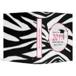Zebra Print Binder - Senior 2011 Graduation