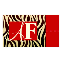 Zebra Print Business Cards
