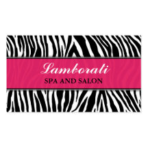 Zebra Print Elegant Modern Fashion Classy Business Card Template
