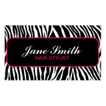 Zebra Print Elegant Stylish Modern Professional Business Card
