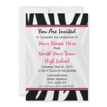 Zebra Print Fashion Graduation Invitation 2011