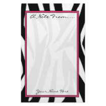 Zebra Print Fashion Stationery