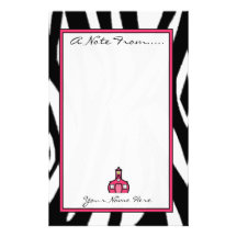 Zebra Print Fashion Teacher Stationery