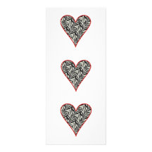 Zebra Print Heart Valentine's Day Party Invitation