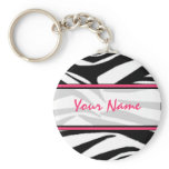 Zebra Print Keychain
